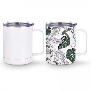 10 OZ White Sublimation Blanks Stainless Steel Coffee Tumbler Makapu