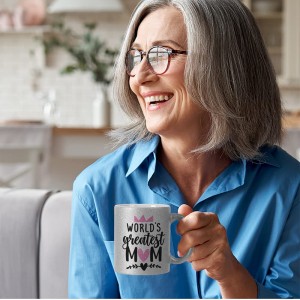 Tazas de sublimación de 11 onzas Tazas de café con purpurina prata Tazas de fotos de cerámica blanca a granel