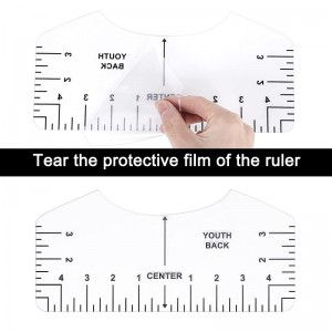 12PCS T-shirt Ruler Guide para sa Heat Transfer Vinyl Alignment