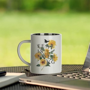 15 OZ Sublimation Blanks Mugs Stainless Steel Camping Mug White