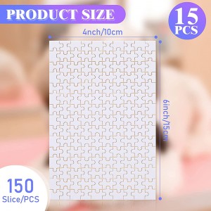 150 Pieces Heat Transfer Printing Puzzle DIY Sublimation Blank Jigsaw Puzzle