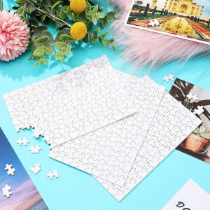 150 Stéck Wärmetransfer Drock Puzzle DIY Sublimatioun Blank Jigsaw Puzzle