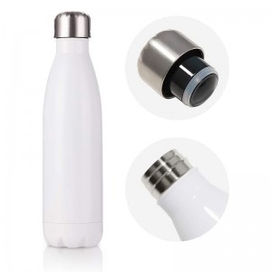 17 OZ Sublimation Blanks Tumbler White Stainless Steel Insulated Double Walled Water Bottle