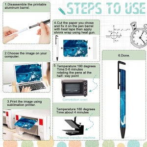 Pens Sublimation Blank Ballpoint Refill Pens for Sublimation