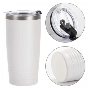 20 OZ Sublimasiya Blankları Qapaqlı Paslanmayan Polad Qəhvə Səyahəti Tumbler