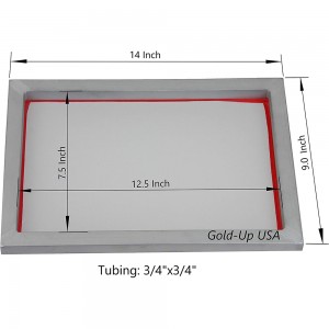 Алуминиумски екрани за печатење, големина 9 x 14 инчи Рамка за предрастегнат свилен екран