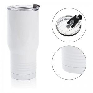 22 OZ White Sublimation Tumbler Rustfrit Stål Kaffe Rejse Tumbler Bilkopper