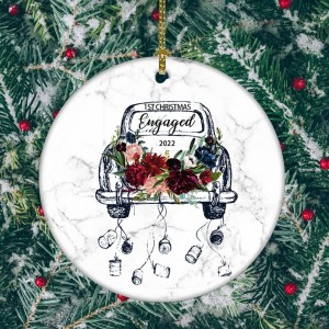 2022 1st First Christmas Engaged Ornament Engagement Gift