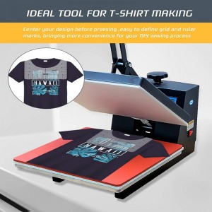 6 ADET T-Shirt Hökmdar Bələdçisi T-Shirt Dizaynlarının Mərkəzinə Alignment Aləti