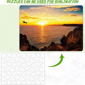 A5 63 Rectangle Sublimation Blank Puzzle Jigsaw Rectangle miendrika fo Blank Puzzle