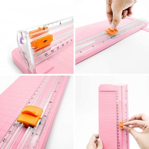 A5 Paper Cutter Titanium Straight Paper Trimmer e nang le Side Ruler bakeng sa Scrapbooking Craft, Pampiri, Setlankane, Label, Cardstock