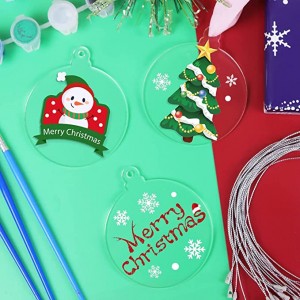 022 Round Acrylic Christmas Ornaments for DIY Craft Hanging Ornaments for Christmas Ornament