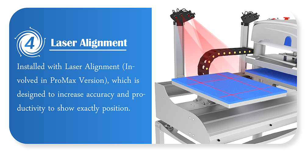 Wholesale Electric Automatic 16×20 Double Side Station Heat Transfer Press  Machine With Laser Alignment Manufacturer and Supplier