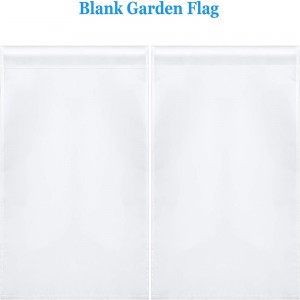 12” x 18” Blank Sublimation Garden Flag DIY Lawn Garden Flags Polyester Banners Flag for Indoor Outdoor Courtyard Decoration