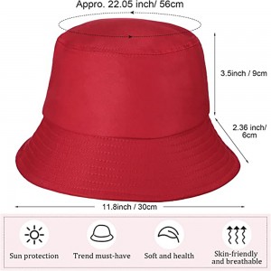 Bucket Hat Magn fyrir konur Karlar Multicolor Sun Hat Packable Fishing Hats Travel Hat Summer Bucket Hat