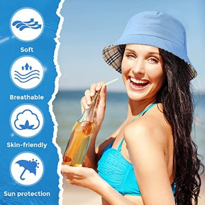 Kapelusz typu Bucket dla kobiet Letnie podróże Sun Beach Hats Packable Outdoor Fishing Hats Czapka rybacka unisex nakrycia głowy