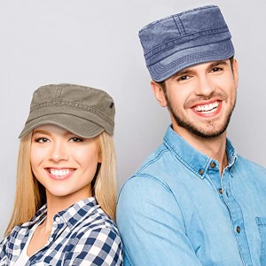 Сарпӯшҳои Артиши Кадет Калпҳои танзимшавандаи ҳамвор кулоҳҳои Unisex Hat Hatti Артиши ҳарбӣ