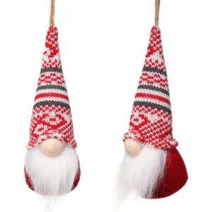 Adornos navideños, gnomos de felpa hechos a mano, elfo de Papá Noel, decoraciones colgantes para el hogar, decoración navideña