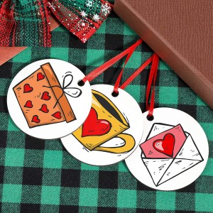 MDF Personalized Sublimation Pendant Blank Christmas Ornaments Supplies for Home Decor