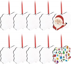 MDF Personalized Sublimation Pendant Blank Christmas Ornaments Supplies para sa Home Decor