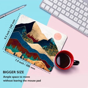 Premium-Texturéiert Benotzerdefinéiert Mouse Mat Design, Washable Mousepads Lycra Stoff