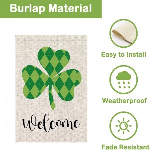 12 ″ x 18 ″ Mbendera za DIY Blank Jute Fall Yard, Zikwangwani Zopangira Makonda Zopangira Panja