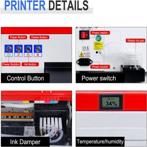 DTF L1800 Transfer Printer with Roll Feeder, Direct to Film Print Preheating A3 DTF Printer