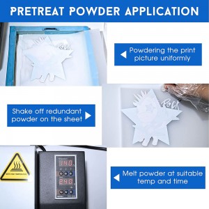 DTF Powder Digital Nyefee Hot Melt Adhesive DTG PreTreat Powder for Direct Print on T-Shirts