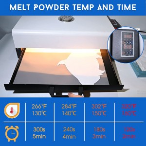 DTF Powder Digital Transfer Hot Melt Adhesive DTG PreTreat Powder untuk Cetak Langsung pada T-Shirt