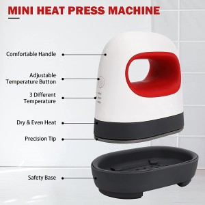 Craft Mini Heat Press Machine עבור חולצות נעליים כובעים ופרויקטים קטנים HTV ויניל