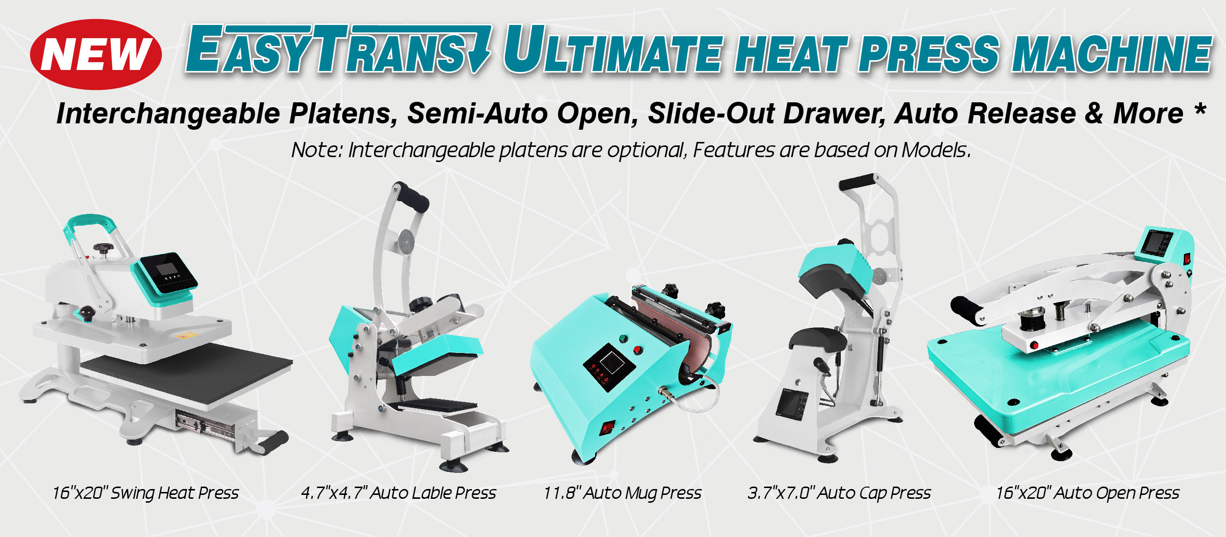 EasyTrans Ultimate Heat Press Machine - Déi ultimativ Léisung fir Äert Custom Apparel Business