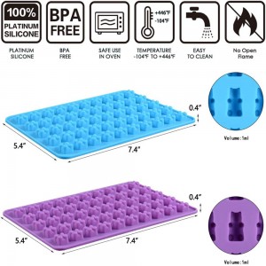 Candy Molds Silicone - Chocolate Gummy Molds ine 2 Droppers Nonstick Chikafu Giredhi Silicone Pack ye4