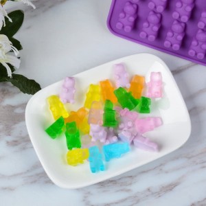 Candy Molds Silicone - Chocolate Gummy Molds tare da Dropers 2 Mara Sanyi Abinci na Silicone Fakitin 4