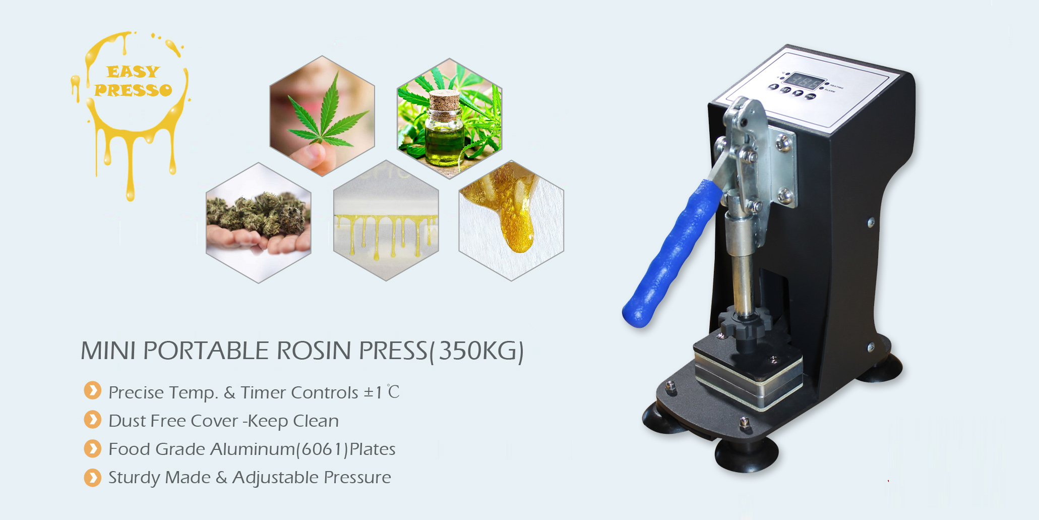 Wholesale 5X7.5cm Mini Prensa Rosin Manual de Extracción HP230C-X  Manufacturer and Supplier