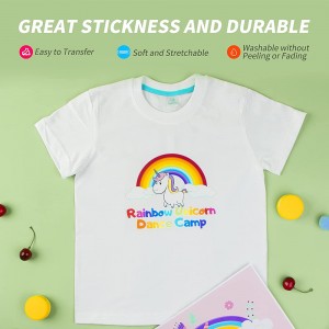 A4 Heat Transfer Paper for Light-Colored T Shirt – Wash Durable Iron on Transfer Paper for Ink-jet Printer