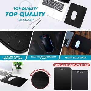 Awọn paadi Asin nla ti Ere-iṣọra Mat Adayeba Ipilẹ Roba Ipilẹ Mousepad fun Kọǹpútà alágbèéká, Kọmputa & PC