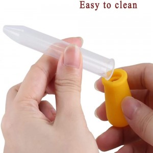 Ống nhỏ giọt dạng lỏng Silicone 5ml Ống nhỏ giọt dạng lỏng trong suốt có đầu bóng đèn cho trẻ em Khuôn kẹo