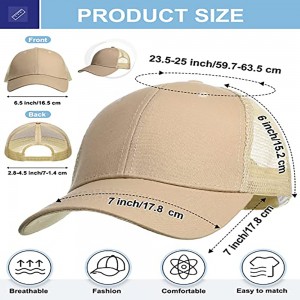 Mesh ဘေ့စ်ဘောထုပ် Cotton Washed Adjustable Baseball Caps Trucker Baseball Cap