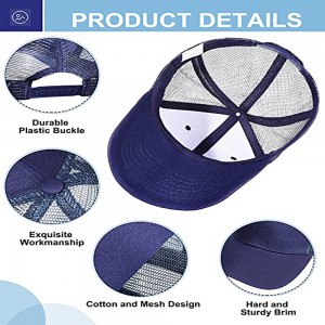 Mesh Baseball Cap Cotton Washed Adjustable Baseball Caps Trucker Baseball Cap