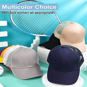 Mesh Baseball Cap Cotton Washed Adjustable Baseball Caps Trucker Baseball Cap