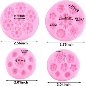 Moulds Silicone Flower Rose Daisy Fondant Mould Molltair sgeadachaidh cèic orchid flùr