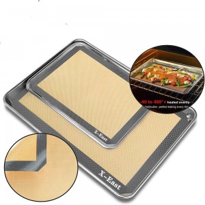 Silikon Baking Tikar, Set 7, Bebas BPA Food Grade Reusable Baking Mat Profesional Non-stick Pastry Mat Oven Liner Lembar Tikar