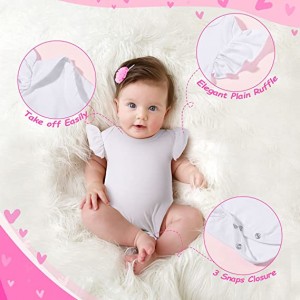 Sublimasi Baby Blank Bodysuits Putih Lengan Pendek Bodysuits kanggo Bayi