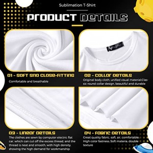 Sublimation Blank T Shirt White Polyester Shirts Crew Mutsipa Pfupi Sleeve Sublimation T Shirt