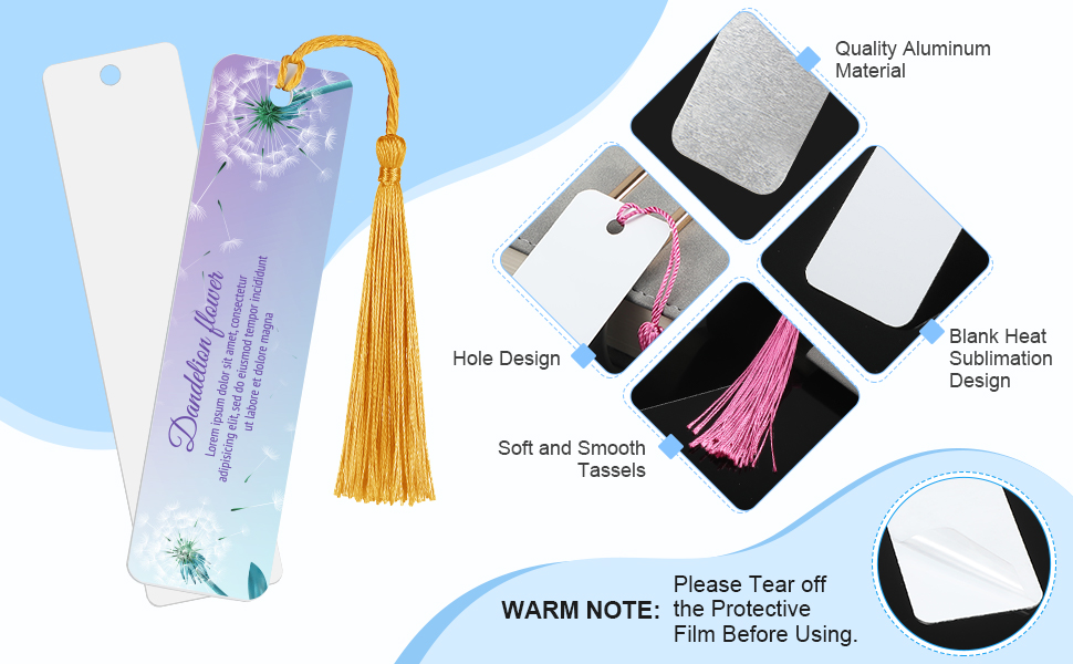 China Factory DIY Sublimation Blank MDF Wood Bookmarks, Rectangle Heat  Transfer Bookmark, with Tassel Pendant, for Party Favor, Gift Bookmark:  94~144x28~29mm, 30pcs in bulk online 