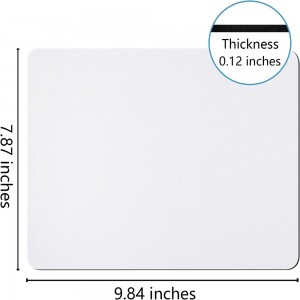 Tappetino di mouse in bianco per sublimazione per l'artigianato di bricolage. Sublimazione di trasferimento di calore per stampa di stampa per i progetti in vinile.