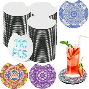 Chinese Professional Portable Sublimation Machine - Sublimation Blanks Cup Coasters , 2.76inch Circular Opening Blank Sublimation Coaster for DIY Coasters Crafts – Xinhong