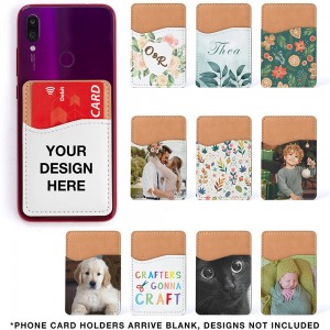 Sublimation Blanks Phone Wallet – Kartenhalter aus PU-Leder für die Rückseite des Telefons