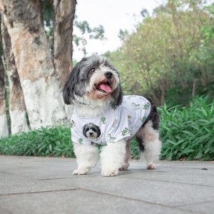 Sublimation Dog Shirt Blanks White Polyester Heat Transfer Lightweight Puppy Vest Cool Breathable Dog Pet Clothes