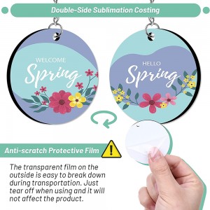 Sublimation Key-chains Blanks Set with Round Sublimation Blanks